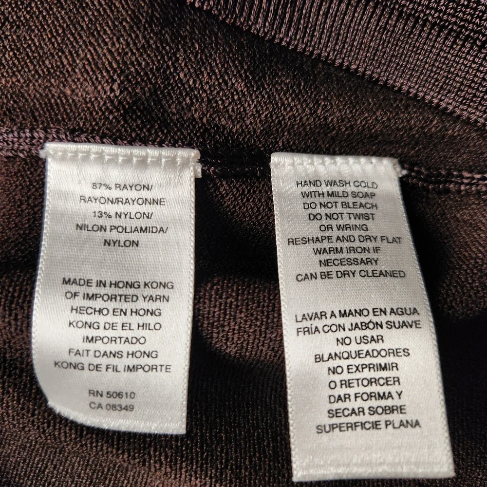 Anne Klein Brown Cardigan with Button Detail size Large - Picture 9 of 10